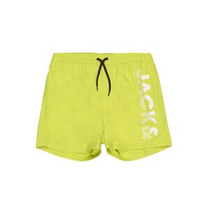 Jack & Jones Junior Plavecké šortky 'CRETE'  svítivě žlutá / bílá
