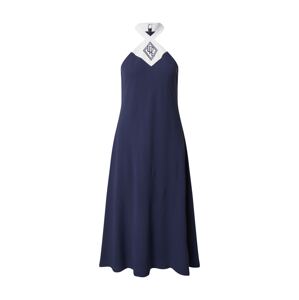 Lauren Ralph Lauren Koktejlové šaty  tmavě modrá / bílá