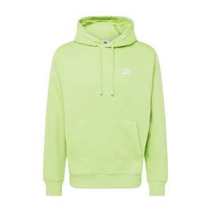 Nike Sportswear Mikina  světle zelená / bílá