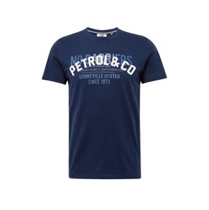 Petrol Industries Tričko  modrá / námořnická modř / bílá