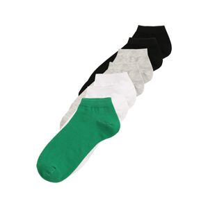 Jack & Jones Junior Ponožky 'PARKER'  šedý melír / zelená / černá / bílá