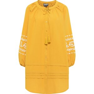 DreiMaster Vintage Košilové šaty  žlutá / bílá