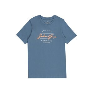 Jack & Jones Junior Tričko 'Elden'  chladná modrá / oranžová / bílá