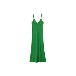 MANGO Úpletové šaty 'Menta'  trávově zelená