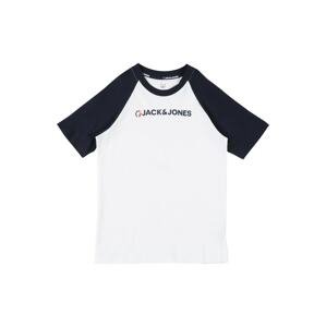 Jack & Jones Junior Tričko námořnická modř / oranžová / bílá