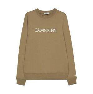 Calvin Klein Jeans Mikina  khaki / bílá