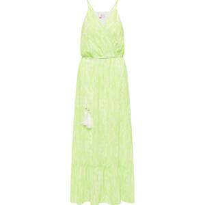 IZIA Letní šaty  světle zelená / bílá