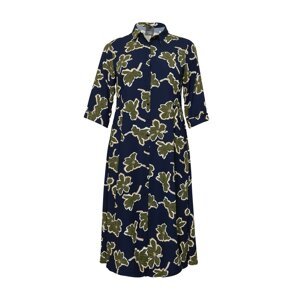 Persona by Marina Rinaldi Košilové šaty 'DECINA' námořnická modř / světle hnědá / olivová / bílá