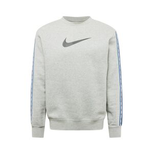 Nike Sportswear Mikina modrá / šedý melír / bílá