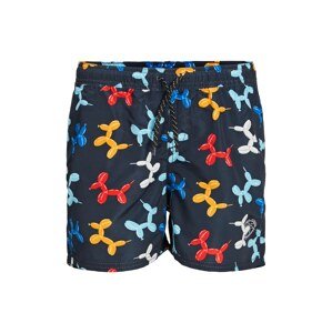 Jack & Jones Junior Plavecké šortky 'CRETE'  modrá / námořnická modř / žlutá / červená / bílá