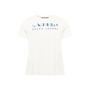 Lauren Ralph Lauren Plus Tričko 'KATLIN'  krémová / námořnická modř / světlemodrá