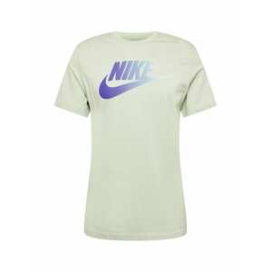 Nike Sportswear Tričko  modrá / indigo / pastelově zelená