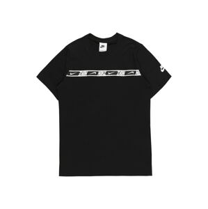 Nike Sportswear Tričko 'Repeat' černá / bílá