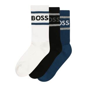 BOSS Black Ponožky  enciánová modrá / šedý melír / černá / bílá