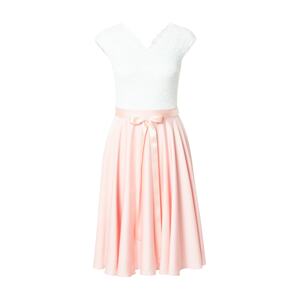SWING Koktejlové šaty růžová / bílá