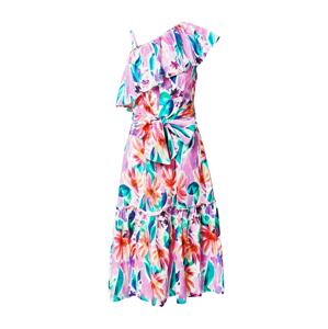 Thought Koktejlové šaty 'Tiffany'  nefritová / tmavě fialová / oranžová / pink / růžová