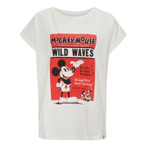 Recovered Tričko 'Mickey Mouse Wild Waves'  režná / červená / černá
