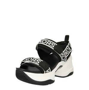 MICHAEL Michael Kors Páskové sandály 'OLYMPIA'  černá / bílá