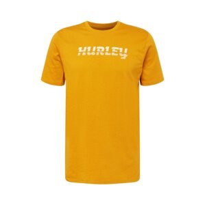 Hurley Funkční tričko zlatě žlutá / bílá