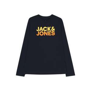 Jack & Jones Junior Tričko 'WALLACE'  námořnická modř / zlatě žlutá / světle žlutá