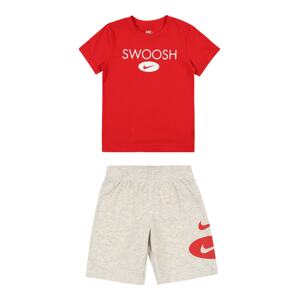 Nike Sportswear Sada šedý melír / červená / bílá