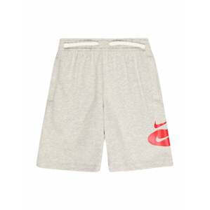 Nike Sportswear Kalhoty  šedý melír / červená