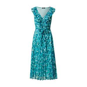 Wallis Curve Letní šaty tyrkysová / aqua modrá / pastelová modrá / zlatá