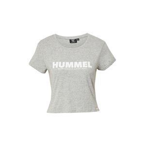 Hummel Funkční tričko 'Legacy' šedý melír / bílá