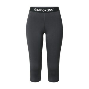 Reebok Sport Sportovní kalhoty černá / bílá