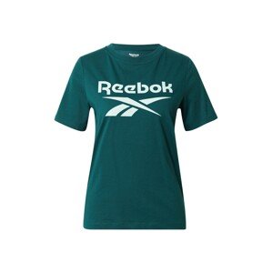 Reebok Sport Tričko  smaragdová / bílá