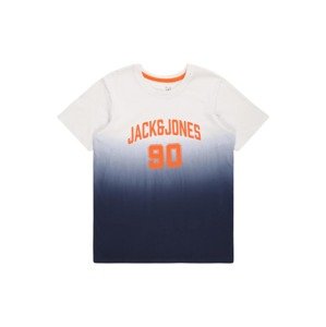 Jack & Jones Junior Tričko 'AIRDIP'  námořnická modř / oranžová / bílá