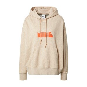 Nike Sportswear Mikina  cappuccino / oranžová