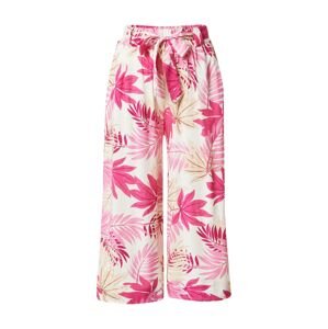 ZABAIONE Kalhoty se sklady v pase 'Maya'  béžová / krémová / růžová / pitaya