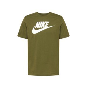 Nike Sportswear Tričko  rákos / bílý melír