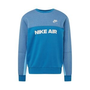 Nike Sportswear Mikina  kouřově modrá / nebeská modř / bílá