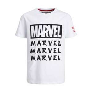 Jack & Jones Junior Tričko 'Marvel' červená / černá / bílá