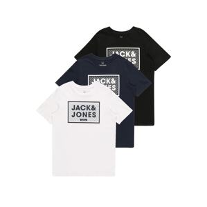 Jack & Jones Junior Tričko 'Harrison'  námořnická modř / černá / bílá