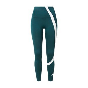 Reebok Sport Sportovní kalhoty 'Vector' tmavě zelená / bílá