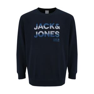 Jack & Jones Plus Mikina 'COSETH'  námořnická modř / pastelová modrá / tmavě modrá