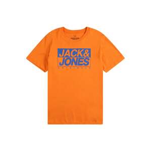 Jack & Jones Junior Tričko 'SIMON'  marine modrá / mandarinkoná