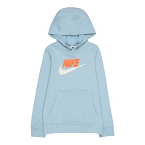 Nike Sportswear Mikina světlemodrá / oranžová / bílá