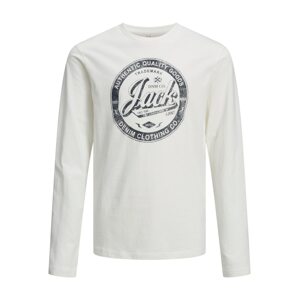 Jack & Jones Junior Tričko čedičová šedá / bílá