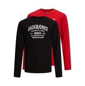 Jack & Jones Junior Tričko  červená / černá / bílá