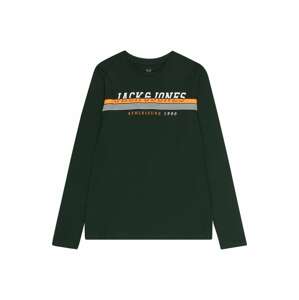 Jack & Jones Junior Tričko  šedá / jedle / oranžová / bílá