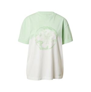 GUESS Funkční tričko 'ANISE'  světle zelená / bílá