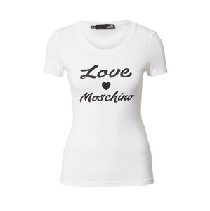 Love Moschino Tričko  černá / bílá