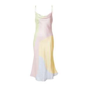 Olivia Rubin Koktejlové šaty 'AUBREY' světlemodrá / světle žlutá / světle zelená / šeříková