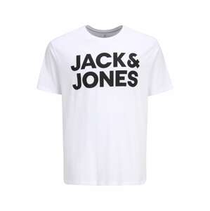 Jack & Jones Plus Tričko černá / bílá