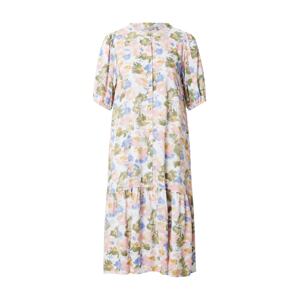 Fransa Košilové šaty 'SOFTY'  světlemodrá / olivová / pink / bílá