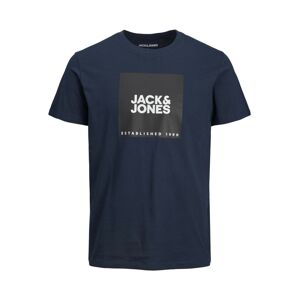 Jack & Jones Junior Tričko 'Lock'  námořnická modř / černá / bílá